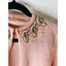 VTG 1950s Womens Small Embellished Short Sleeve Cardigan Sweater Pink Barbiecore