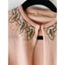 VTG 1950s Womens Small Embellished Short Sleeve Cardigan Sweater Pink Barbiecore