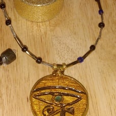 Eye of horus emblem necklace