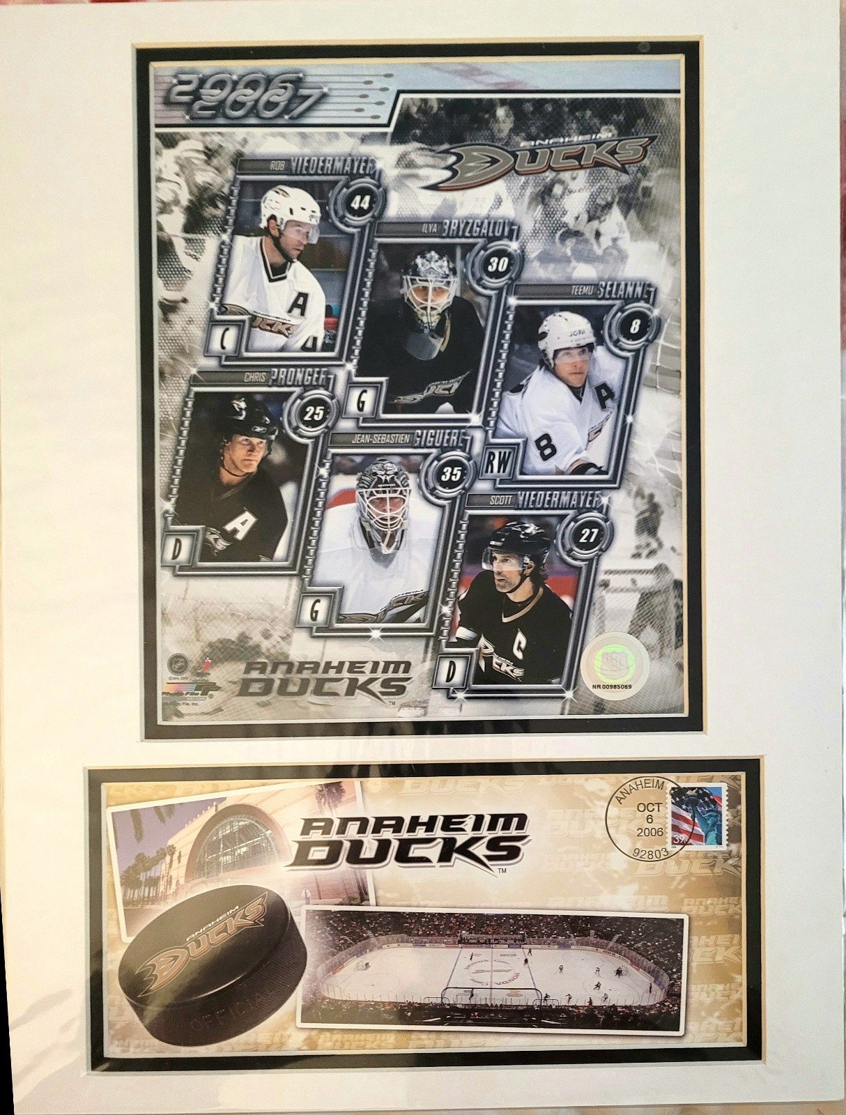 Anaheim Ducks 2006-2007 10/6/06 USPS Commemorative Special Edition 12 x16 Matte
