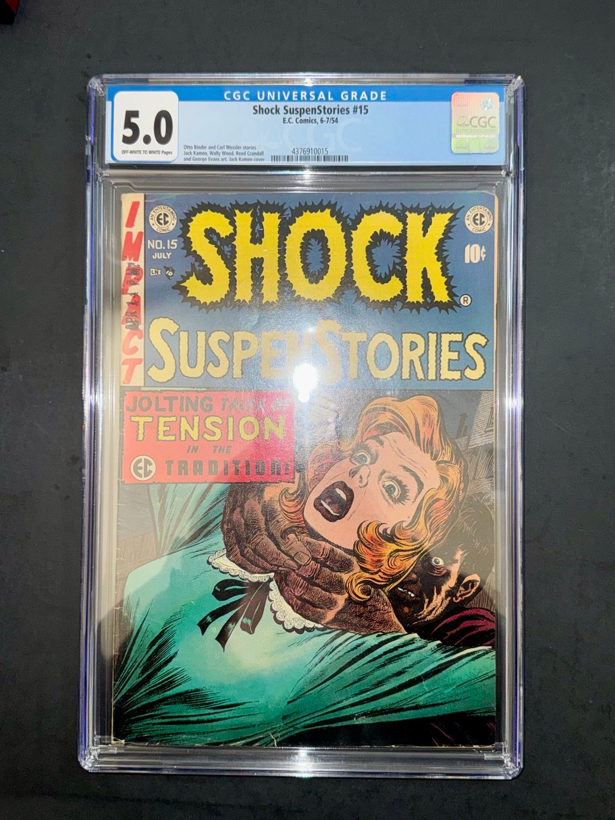Shock SuspenStories 15 CGC 5.0 Strangulation 1954 EC Horror Crime Wood Kamen Art