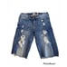 Sneak Peek Distressed Denim Bermuda Shorts