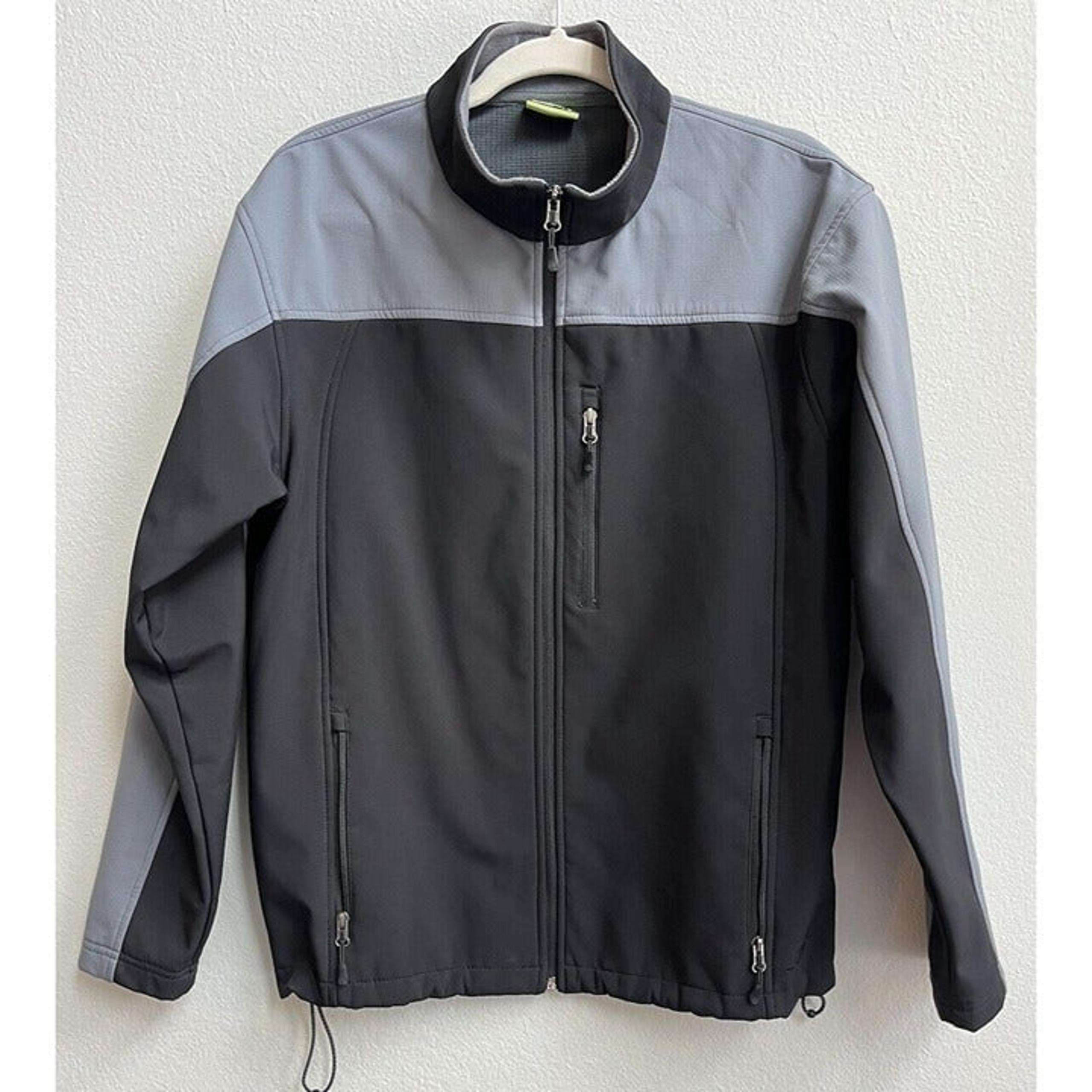 Men's Size Small Sleeve Full Zip Jacket Collared Black Gray - Nordictrack