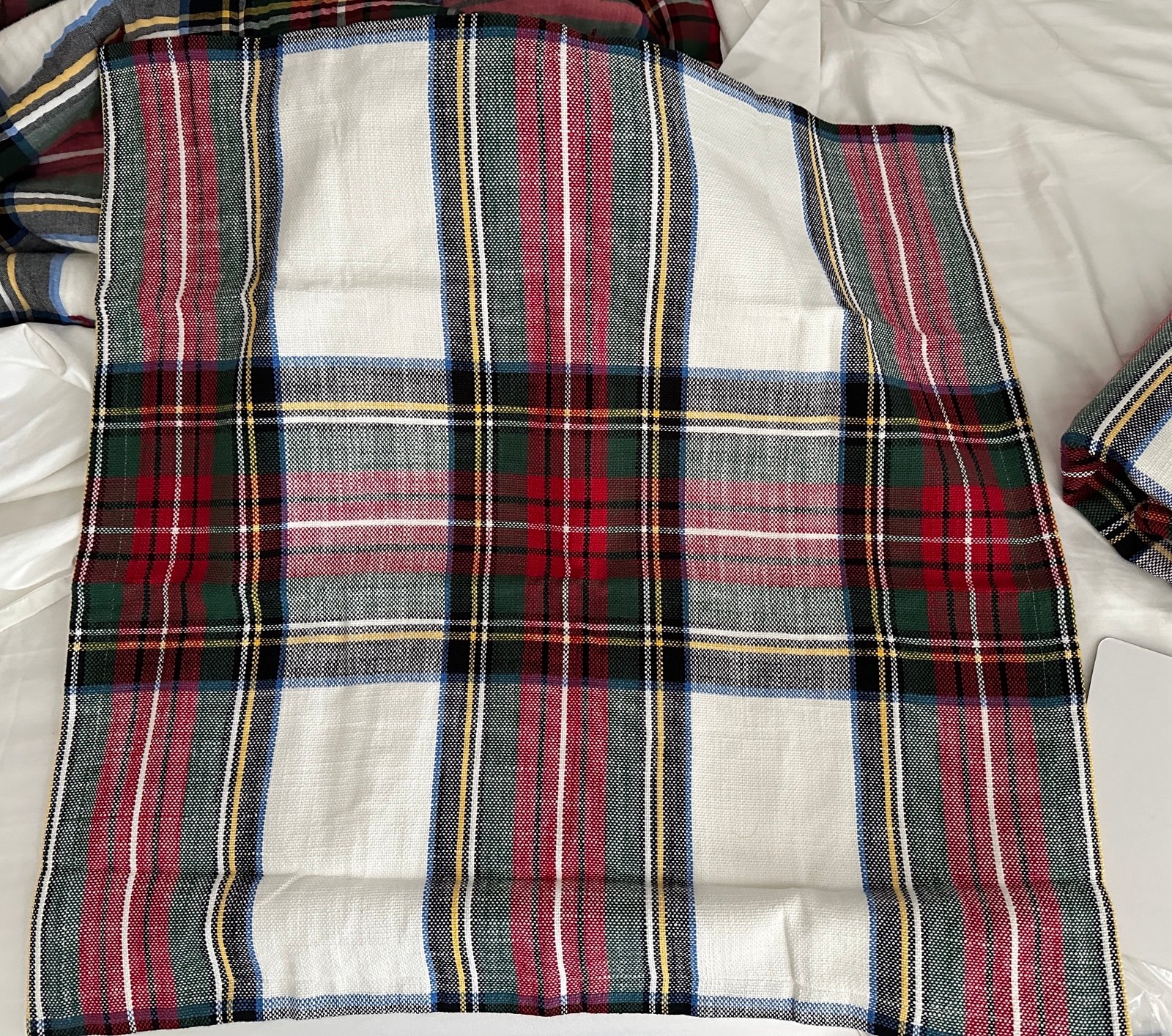 New Pottery Barn Stewart Plaid Euro Sham
