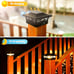 4 Packs Outdoor Solar Clear Post Head Lights, 3.5 x3.5 /4 x4 /6 x6 Wood-gerg