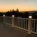4 Packs Outdoor Solar Clear Post Head Lights, 3.5 x3.5 /4 x4 /6 x6 Wood-gerg
