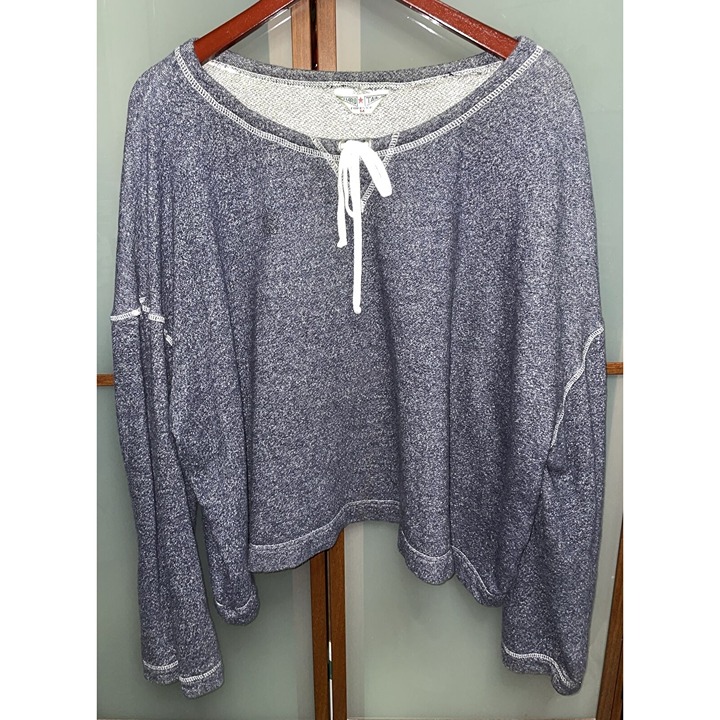 Hard Tail Forever Vintage 90s Y2K Blue Cotton Pullover Sweater Sweatshirt Size M