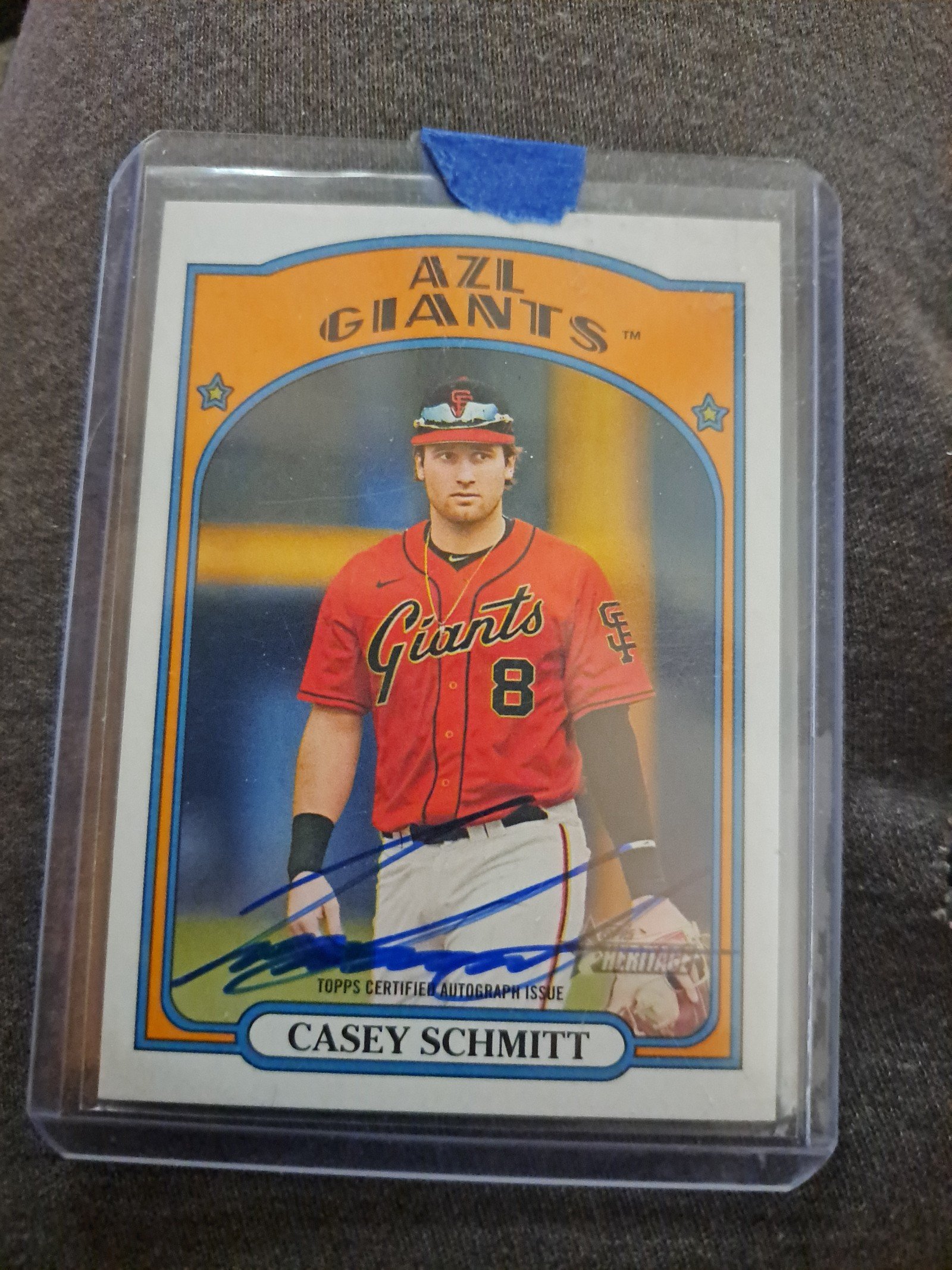 2001 topps heritage Casey Schmitt auto