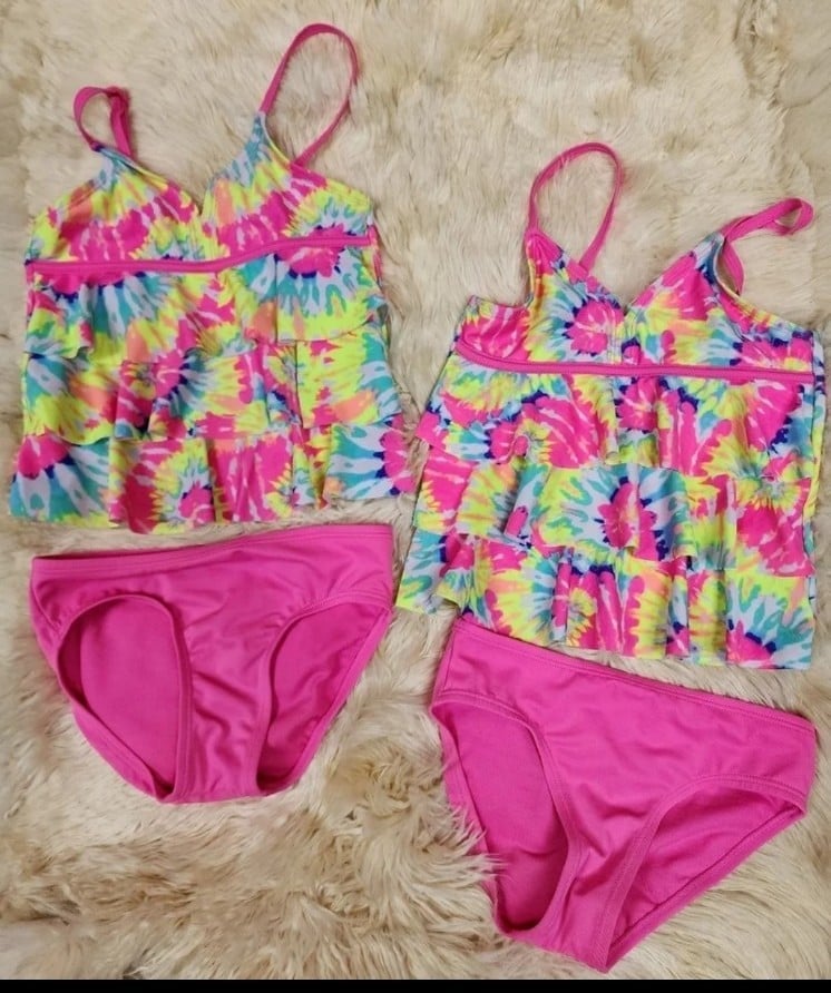 2 NWOTs Justice Girls Bathing Suits Both Size 6