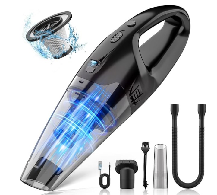 Handheld Vacuum Cordless Rechargeable with LED