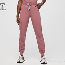 FIGS High Waisted Mauve