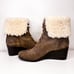 Ugg Zea Waterproof Wedge Lace-up Ankle Boots Size 7