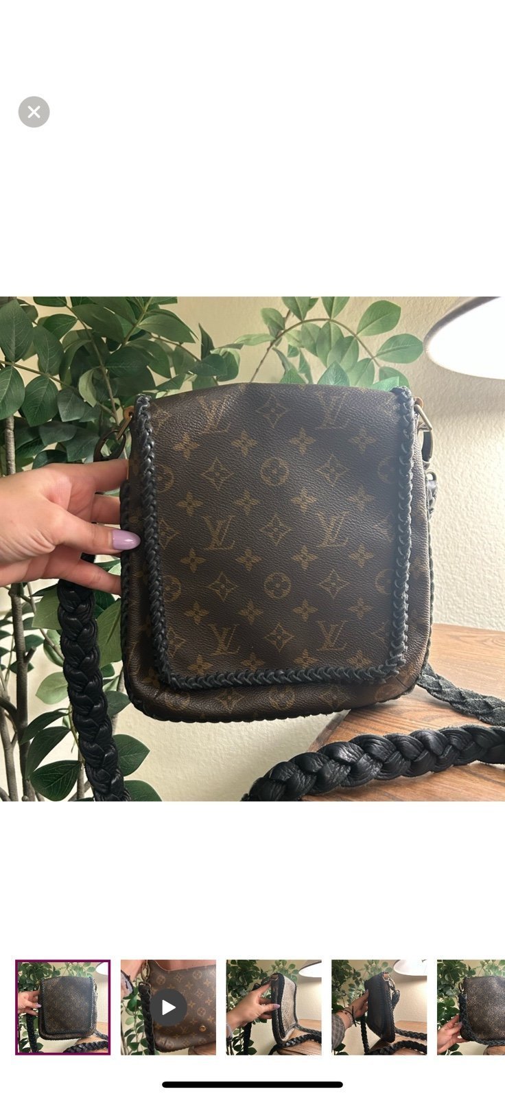 Vintage Boho LV Crossbody Bag