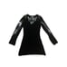 Vintage Y2K New Womens Raw 7 100% V Neck Cashmere Long Black Sweater/Dress M