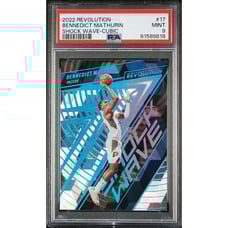 2022 Revolution Bennedict Mathurin Shock Wave Cubic Blue 38/50 PSA 9 - POP 1