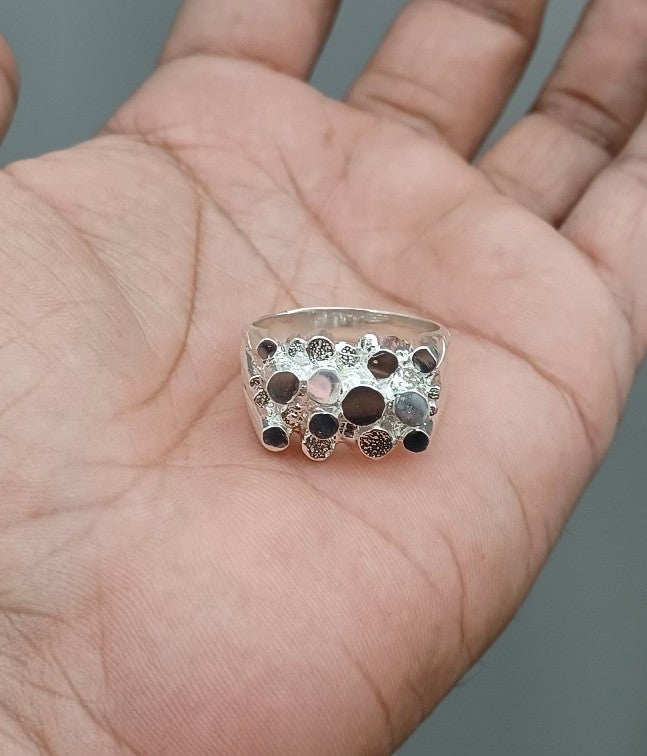 925 Sterling silver nuggets ring size 11.5