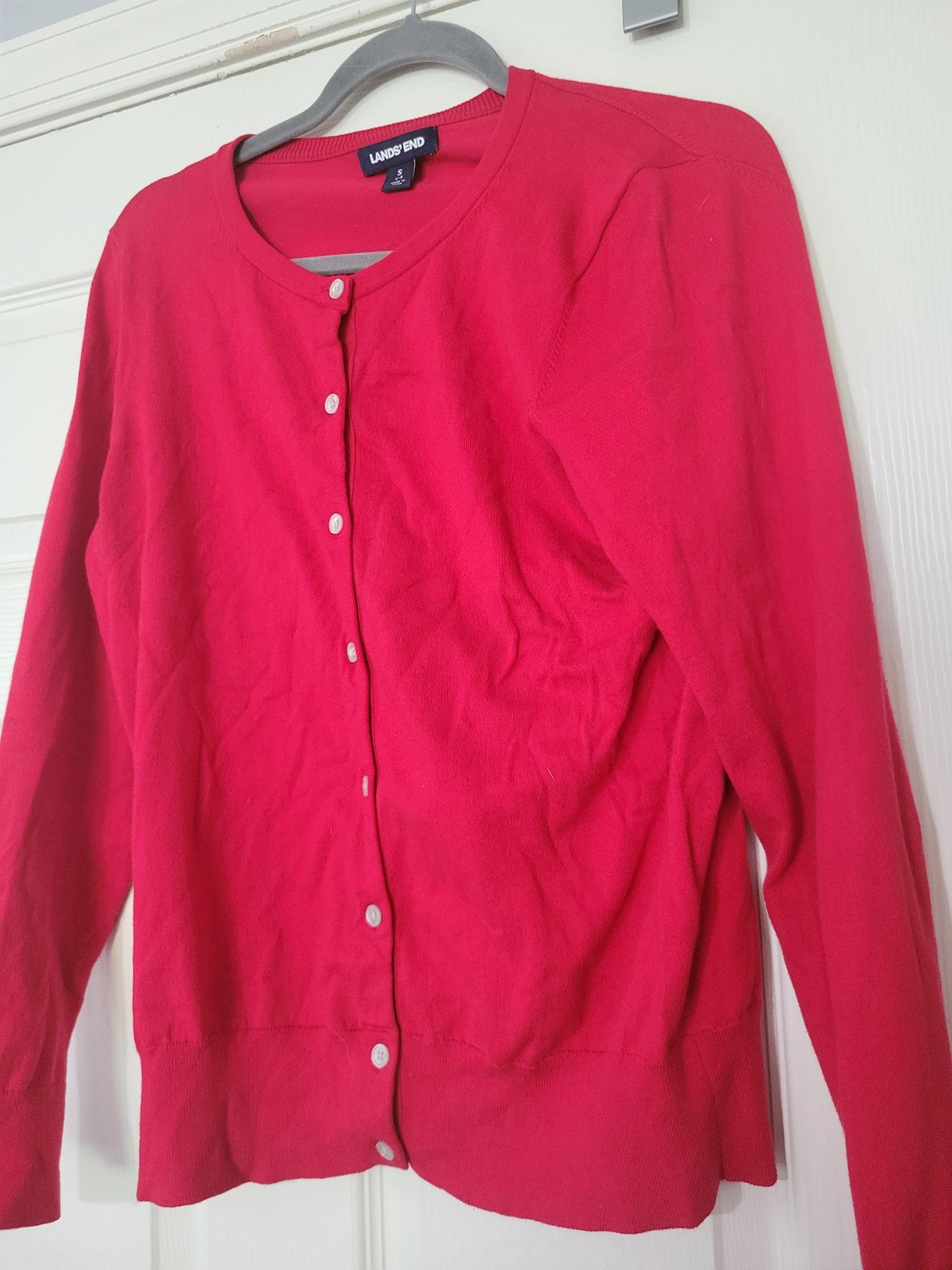 Lands' End Cardigan Womens Long Sleeve Cozy Soft Light Sweater Small Buttondown