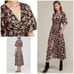 Acler Tippet Floral Flutter Sleeve Midi Dress Size 2