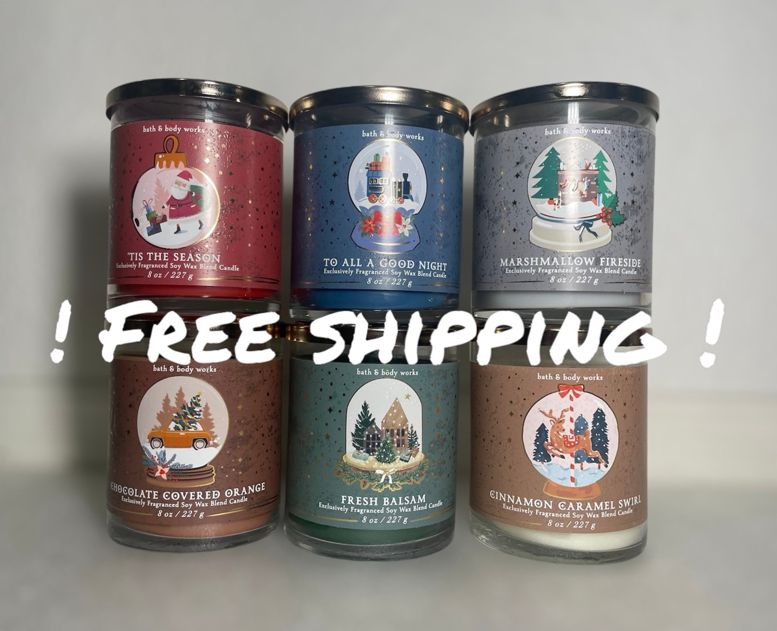 6 - christmas single wick candle