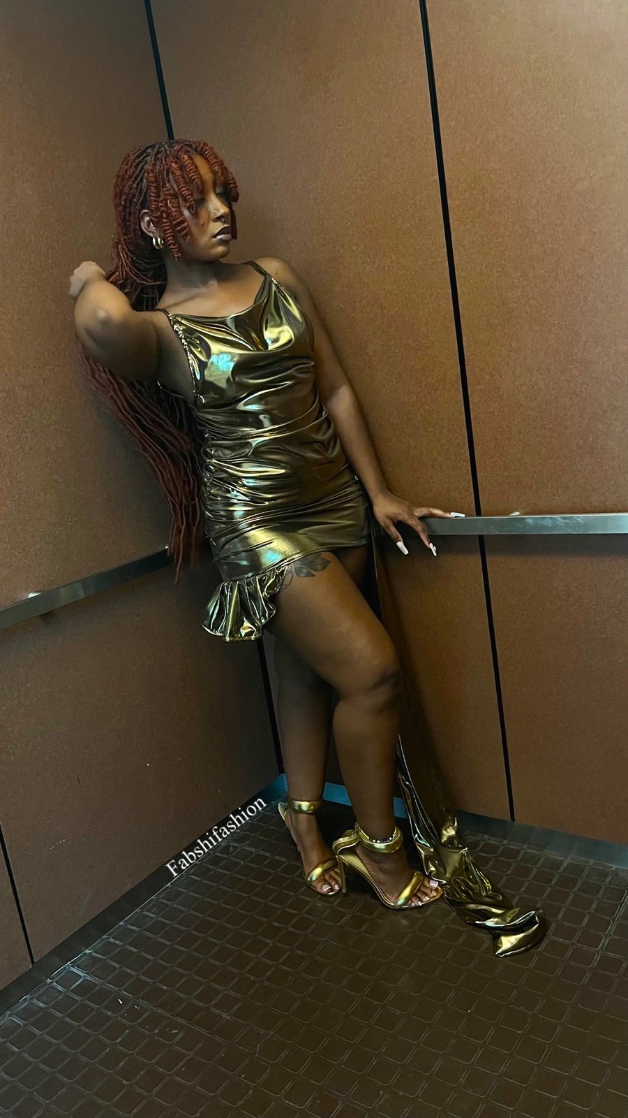 Shine dress Gold
