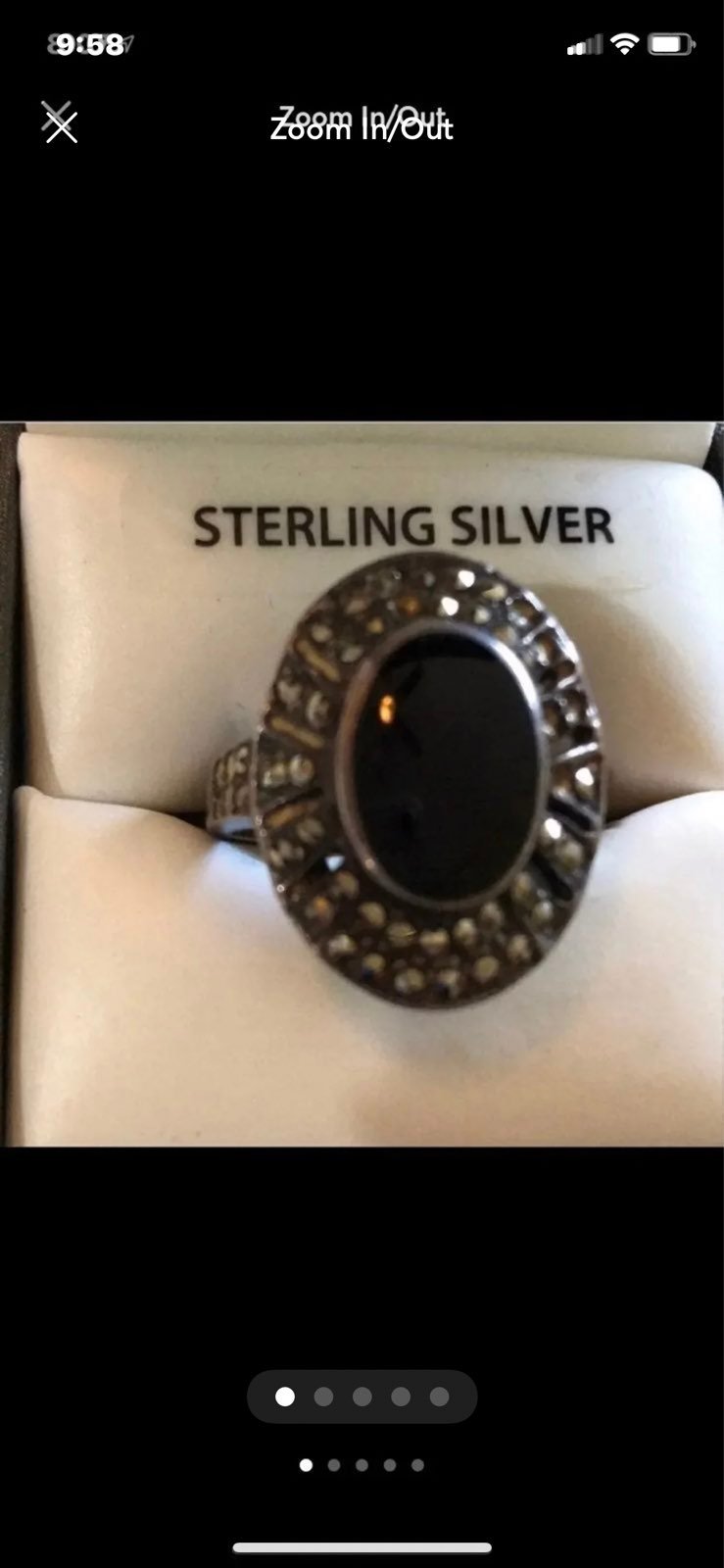 STERLING MARCASITE RING 7