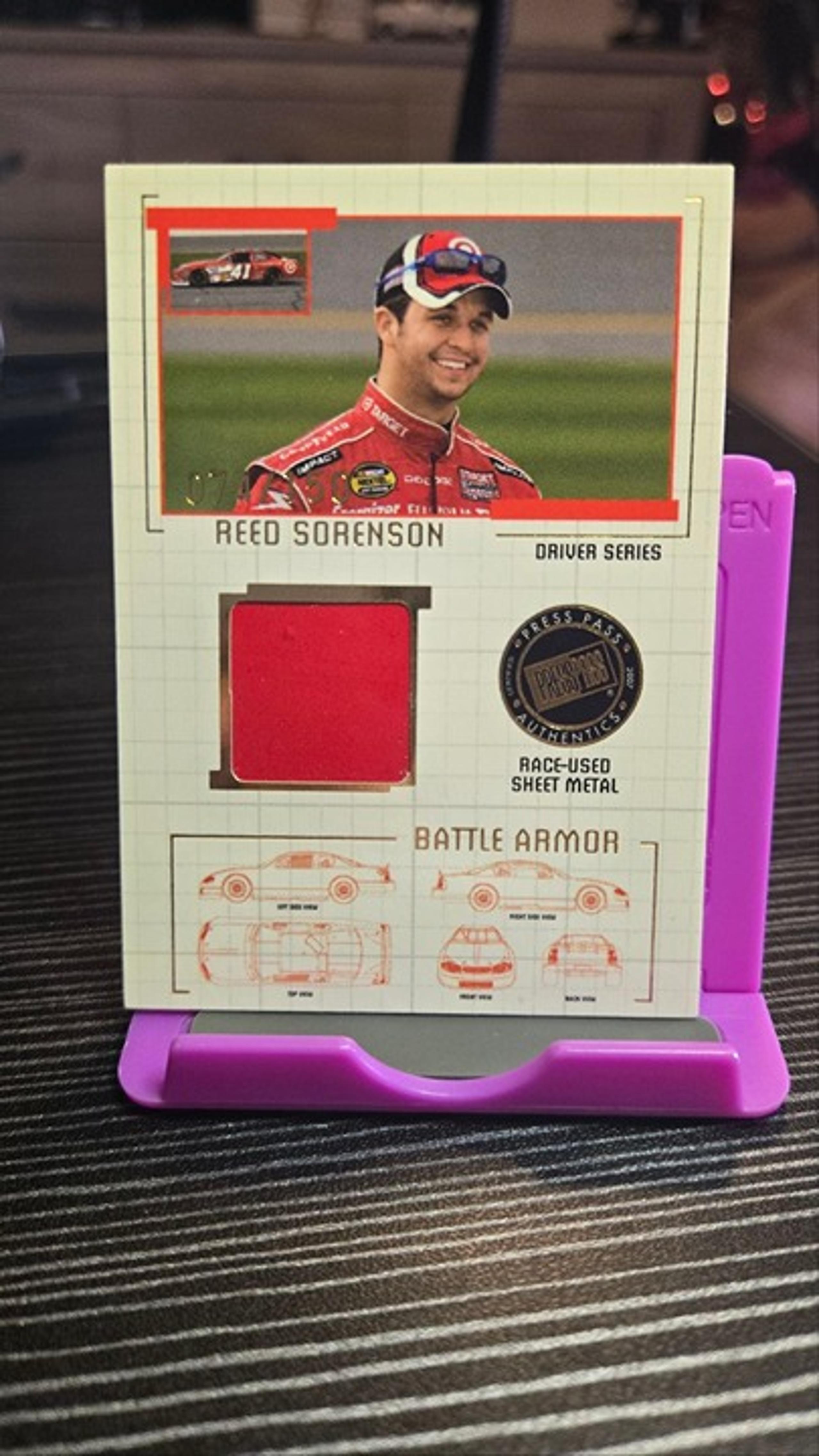 2007 PRESS PASS RACING STEALTH RACE-USED SHEET METAL REED SORENSON /150