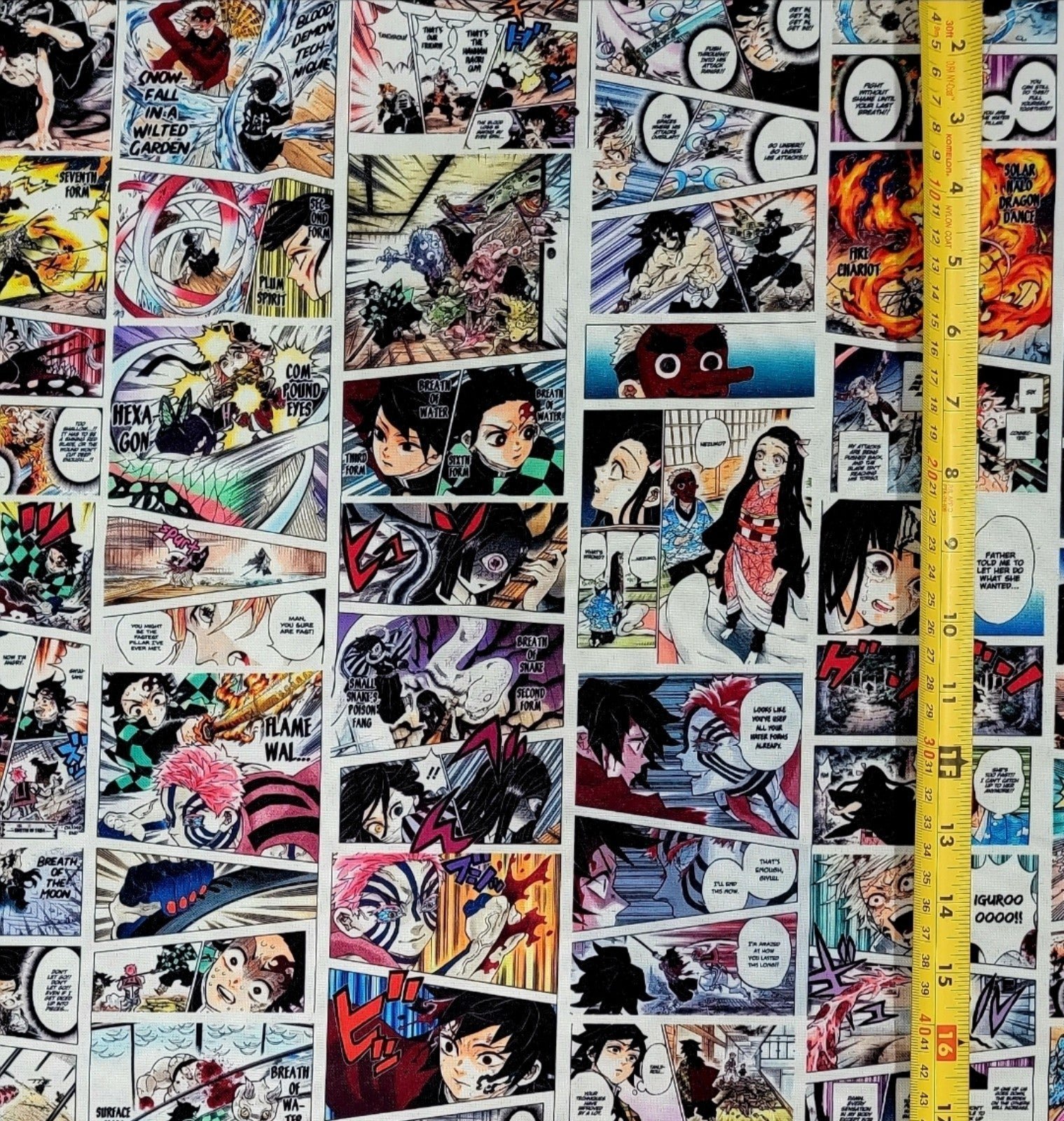 DEMON SLAYER ANIME COLOR MANGA 1 YARD FABRIC (36 X58 )