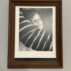 Vintage Greta Garbo Portrait MCM Wood Gold Beveled Frame 1925 By Ruth Harriet