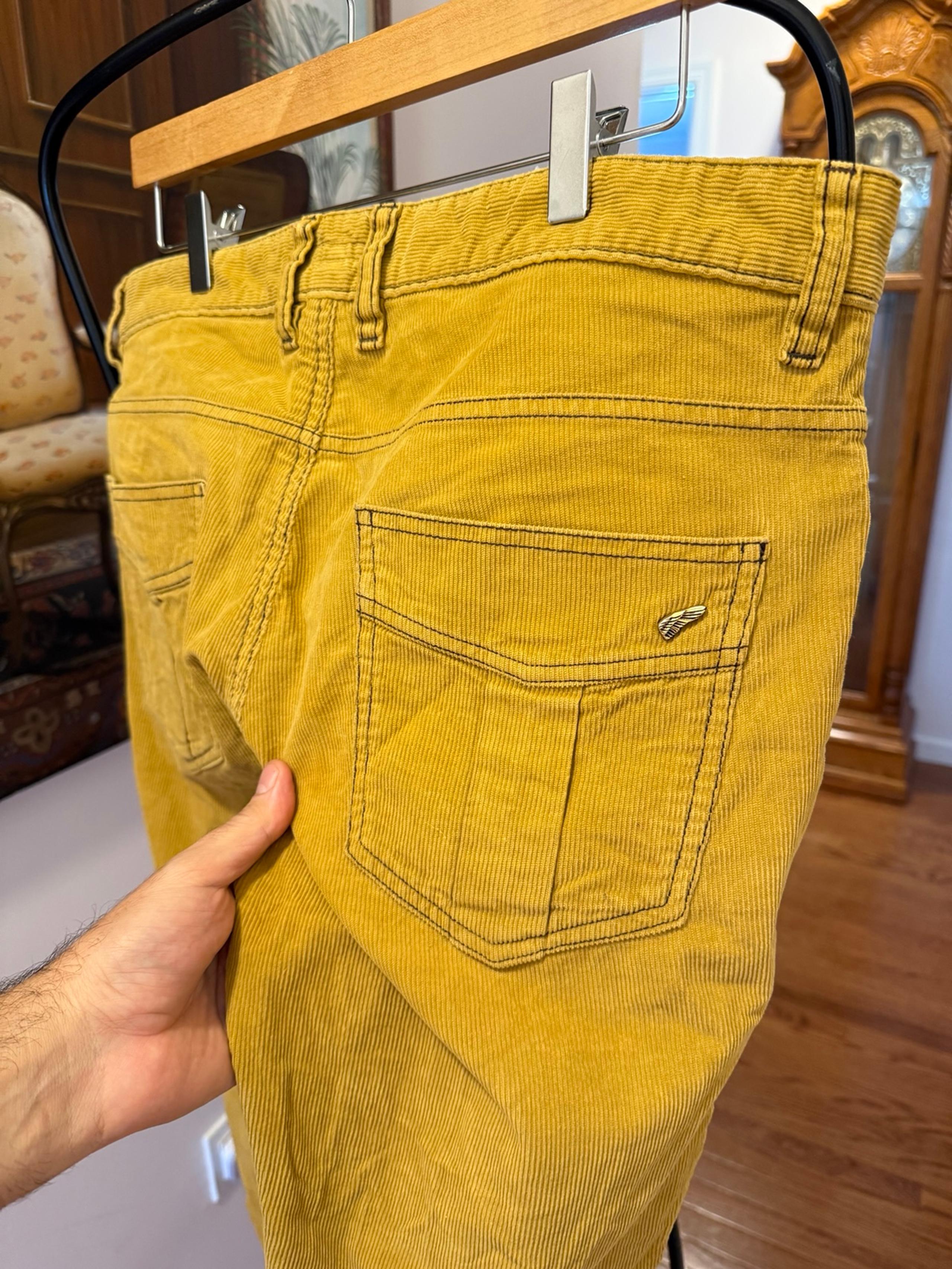 Michael Bastian Skinny Slim Corduroy Pants Chino Goldenrod Sz 52 ( Sz 36 US)