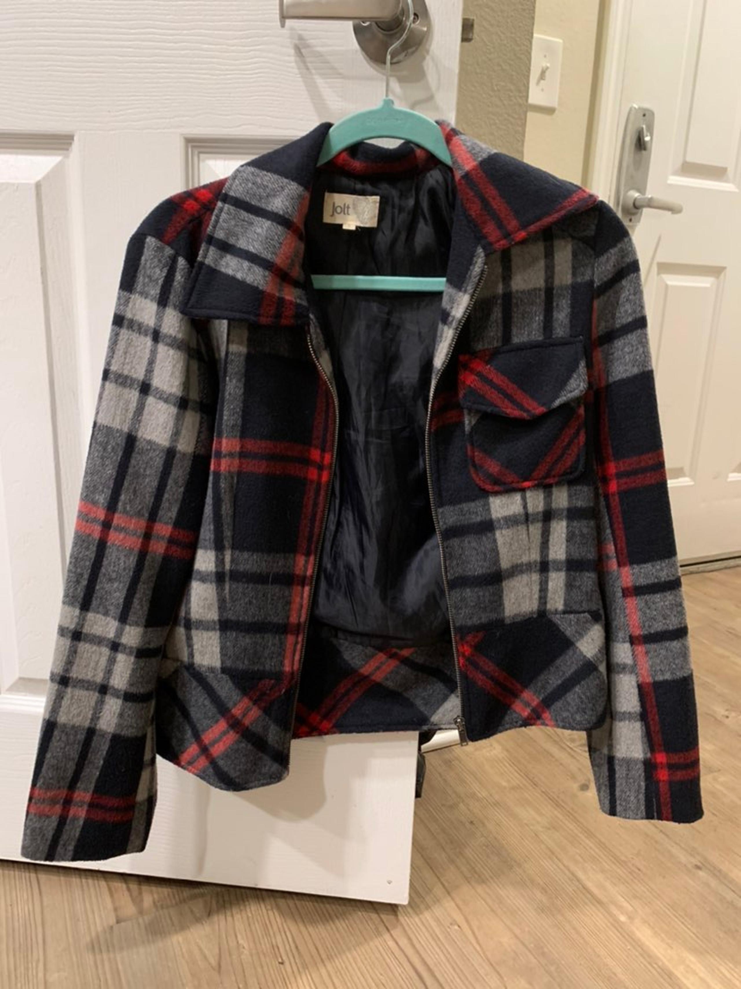 Plaid Zip Up Jacket - Jolt