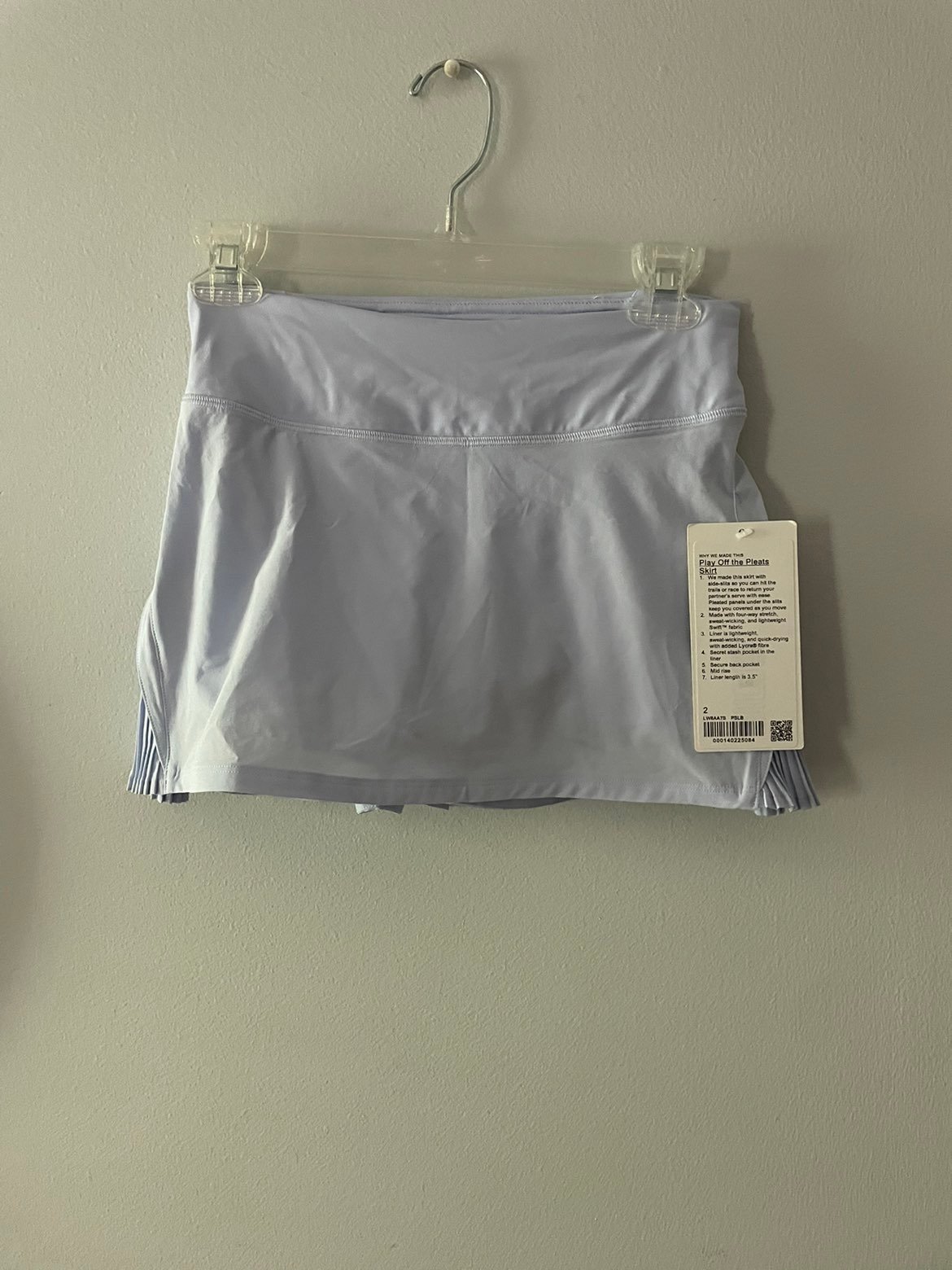 Lululemon play off the pleats skirt in pastel blue