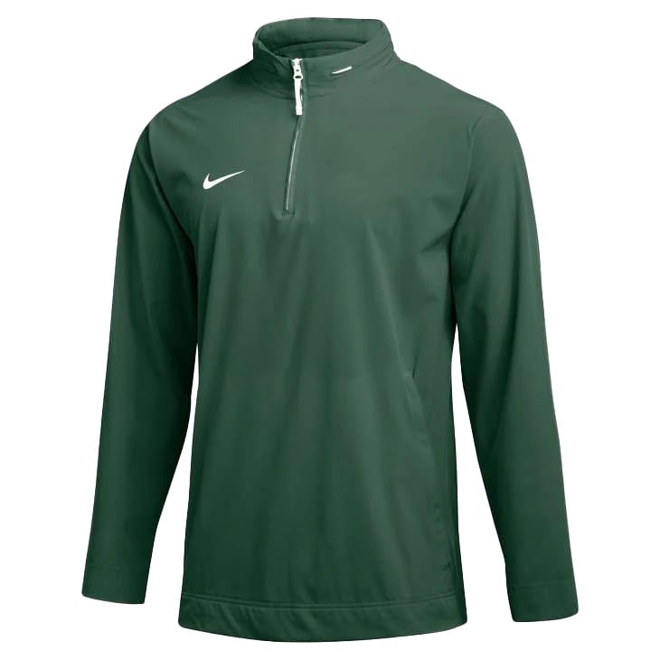 New Nike Lightweight Coaches Jacket Green White Mens Medium M Hoodie Pullover