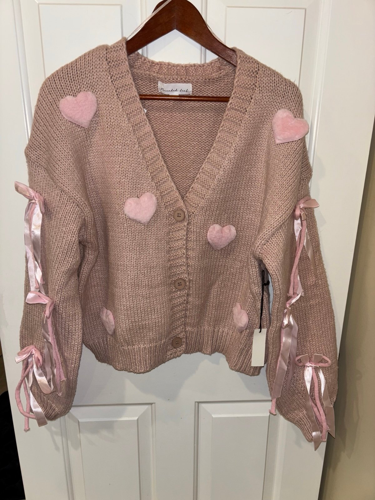 BOW HEART SWEATER SIZE EXTRA LARGE