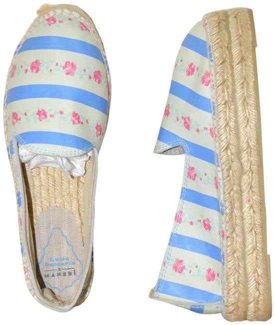 Spring Summer Manebi x Luisa Beccaria Roses Leather Slip-on Espadrilles 36/6 New