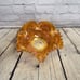 Vintage Imperial Marigold Carnival Glass Sawtooth Scalloped Bowl in Orange