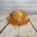 Vintage Imperial Marigold Carnival Glass Sawtooth Scalloped Bowl in Orange