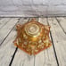 Vintage Imperial Marigold Carnival Glass Sawtooth Scalloped Bowl in Orange
