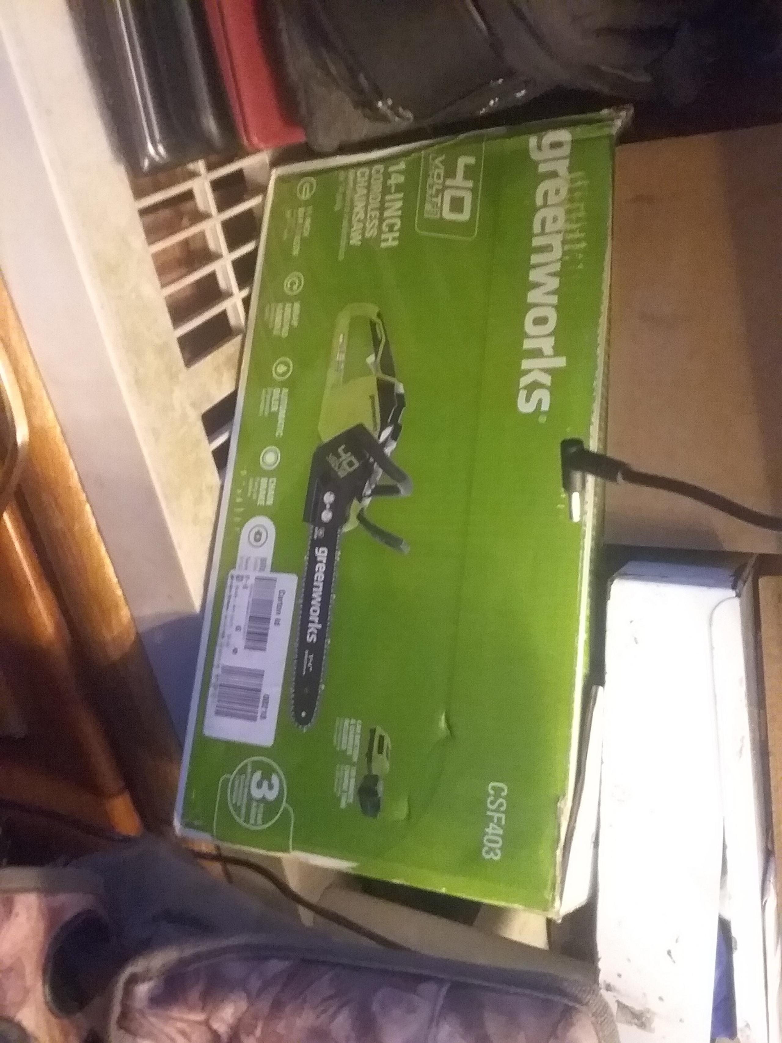 Greenworks chainsaw