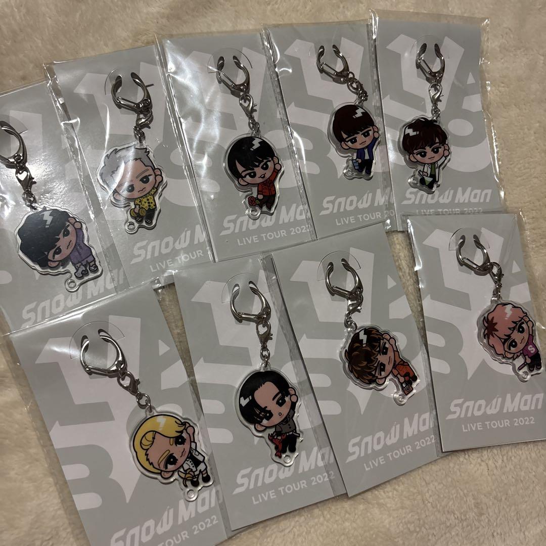【Unopened & New】Snow Man Chill Acrylic Keychain 9-Piece Complete Set