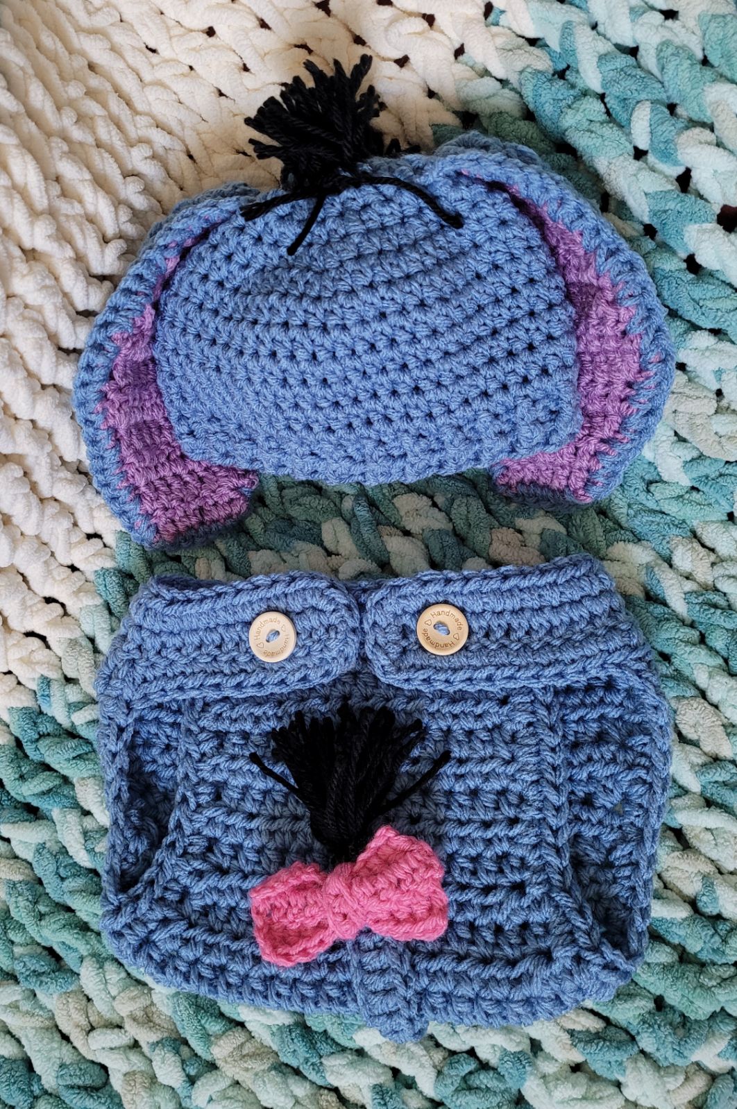 Eeyore Crochet Baby Outfit