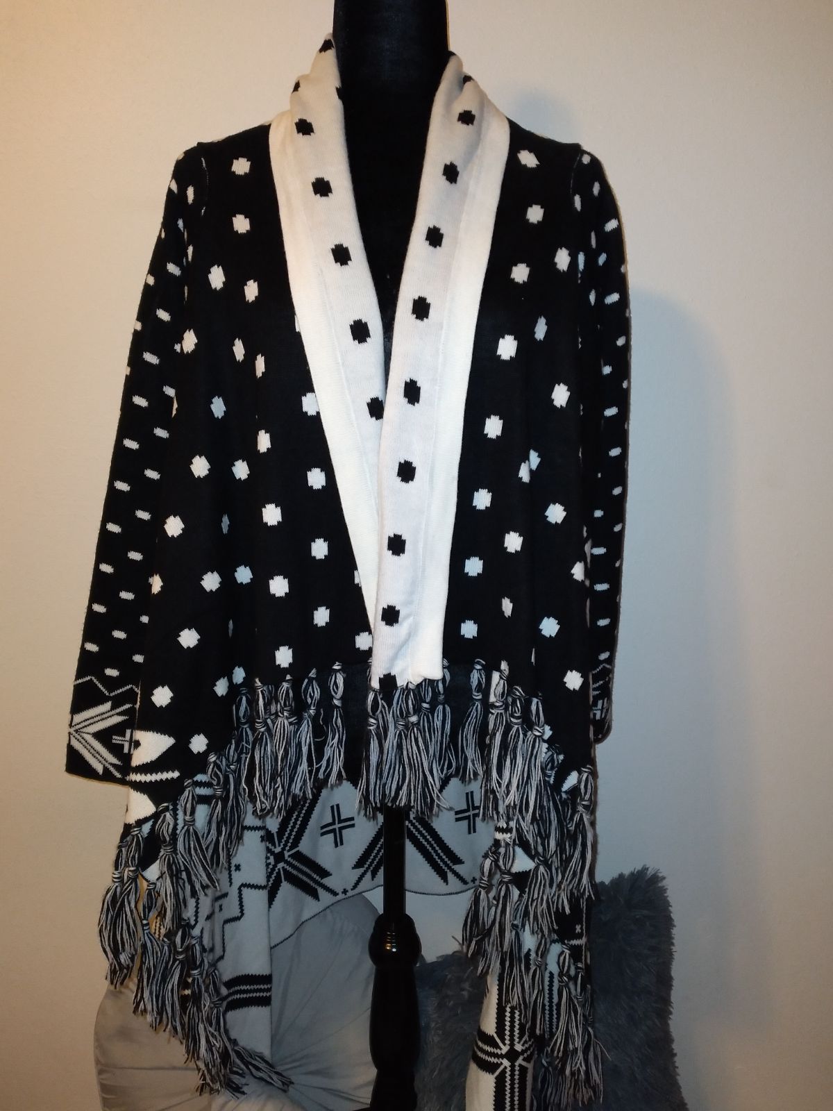 ADORE Open Front Asymmetrical Cardigan.