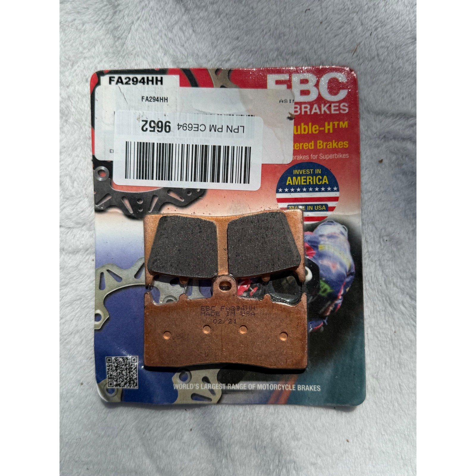 EBC Brakes FA294HH Double-H Sintered Brake Pads Superbike Street Race