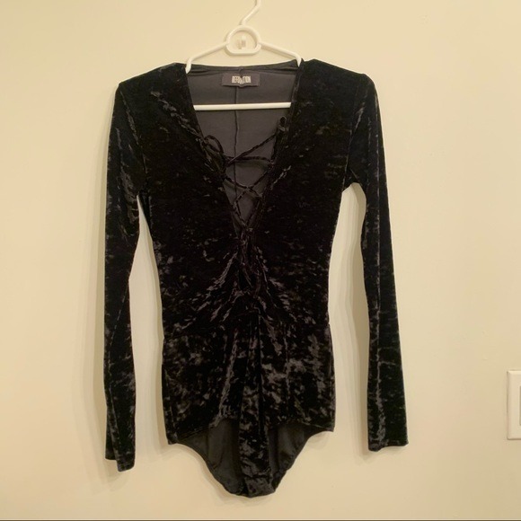 Reformation Avalon Velvet Bodysuit