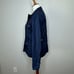 J. CREW Downtown Field Jacket SMALL Navy Blue Military Waxed Cotton Cinch Waist