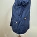 J. CREW Downtown Field Jacket SMALL Navy Blue Military Waxed Cotton Cinch Waist