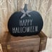 RAE DUNN FARMHOUSE HOME DECOR HALLOWEEN PUMPKIN TABLE TOP WOOD WITCH BOO NEW HTF