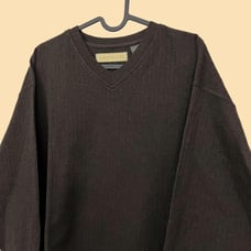 brown ribbed vintage 90s light weight essential basic sweater