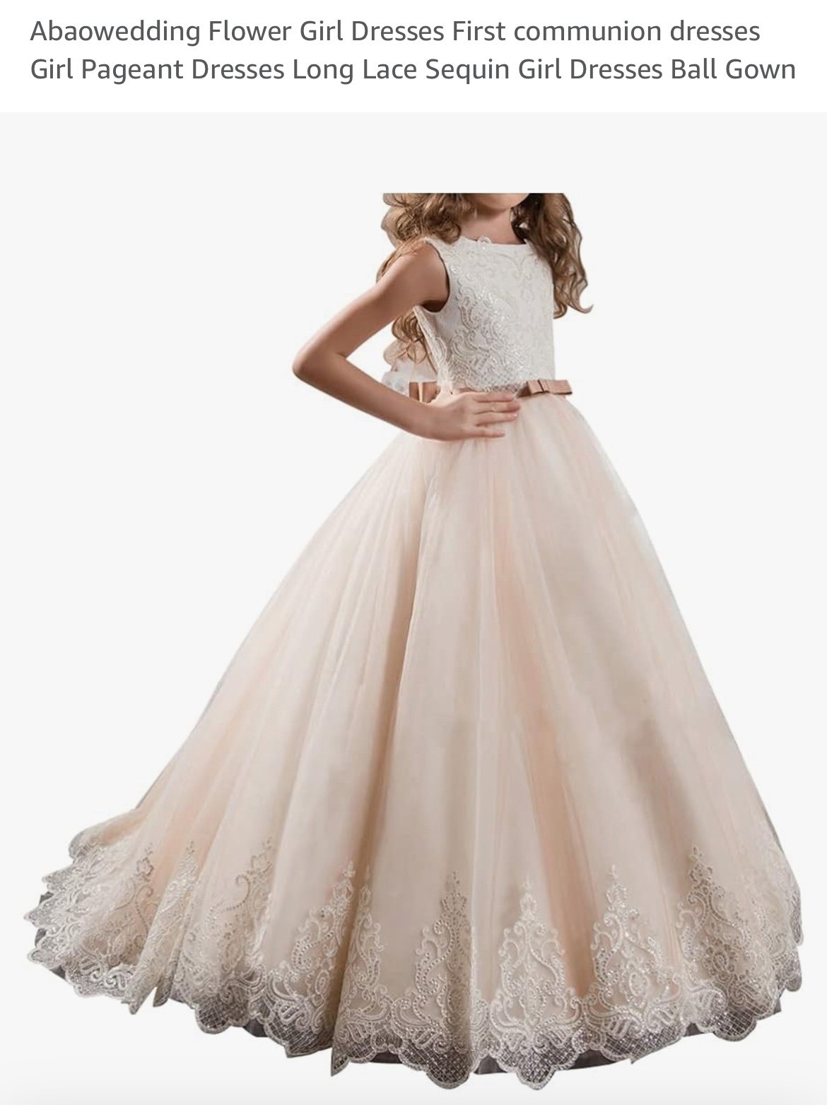 Abaowedding Flower Girl Dresses First communion dresses Girl Pageant Dresses Lon