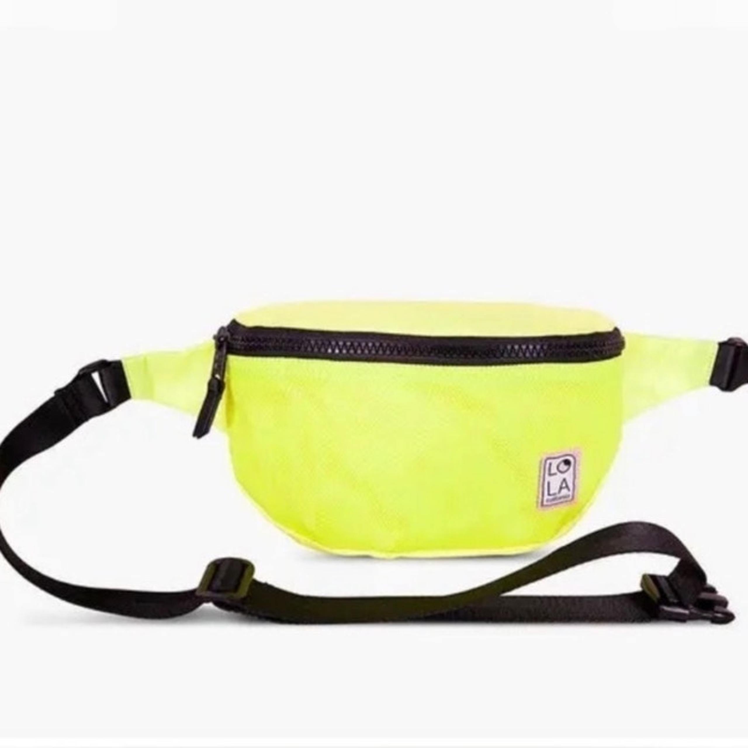 Lola Fluorescent Yellow Moonbeam Bum Bag NWT