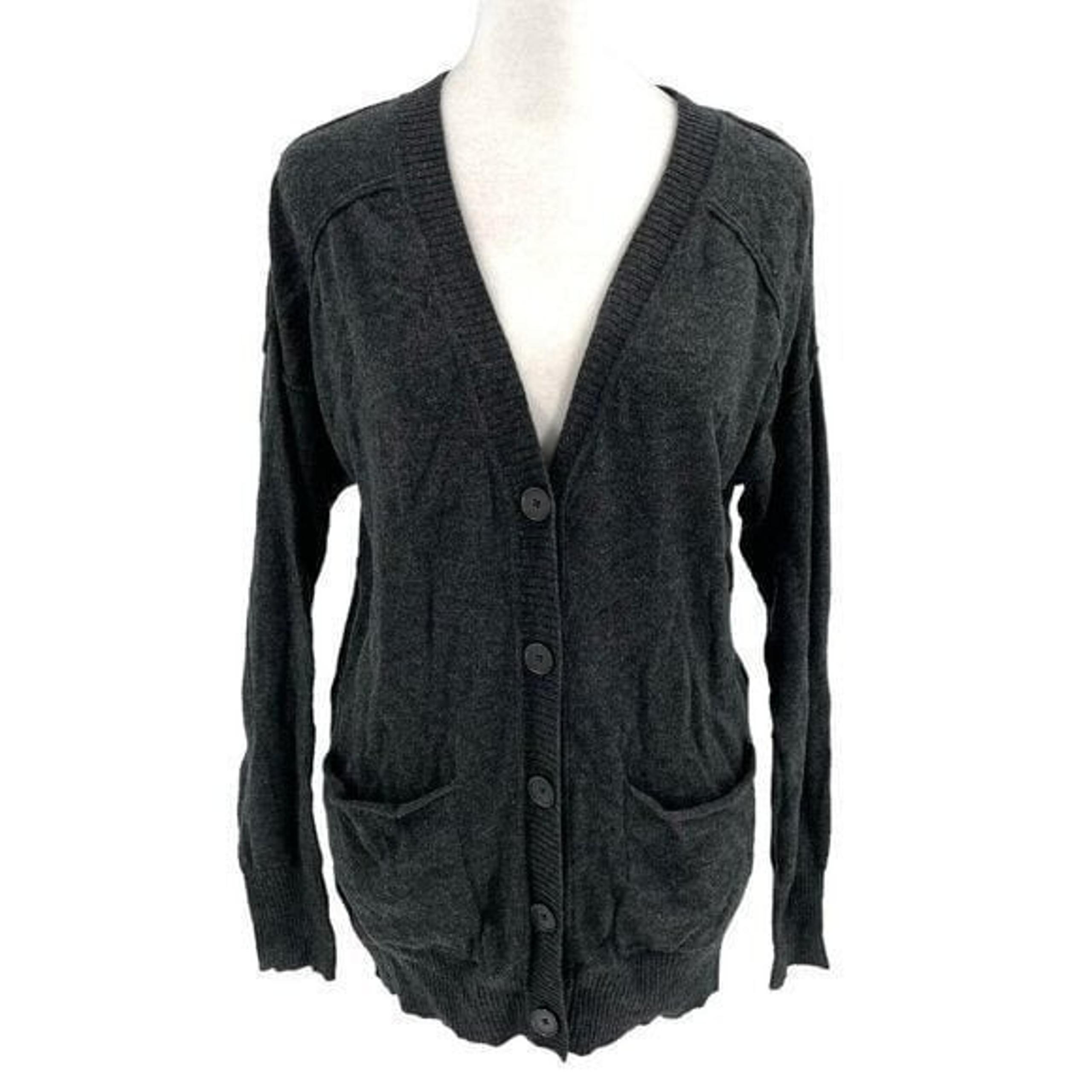 Michael Stars Wool Cashmere Blend Button Front Cardigan Sweater Gray size Small